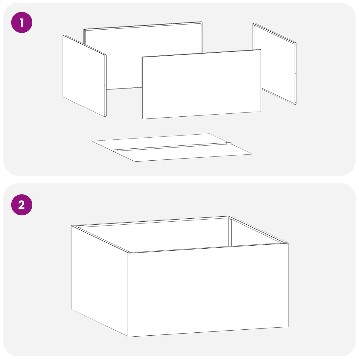 Vaso da giardino 2 pz Bianco 60 x 60 x 40 cm