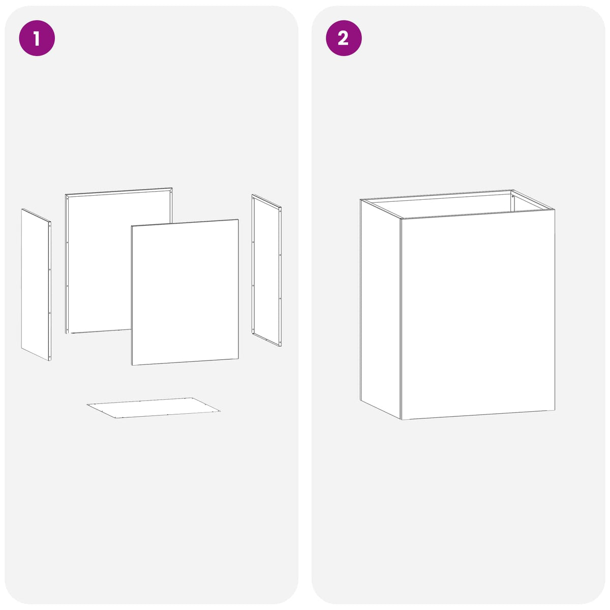 Vaso da giardino 2 pz Bianco 40 x 30 x 40 cm