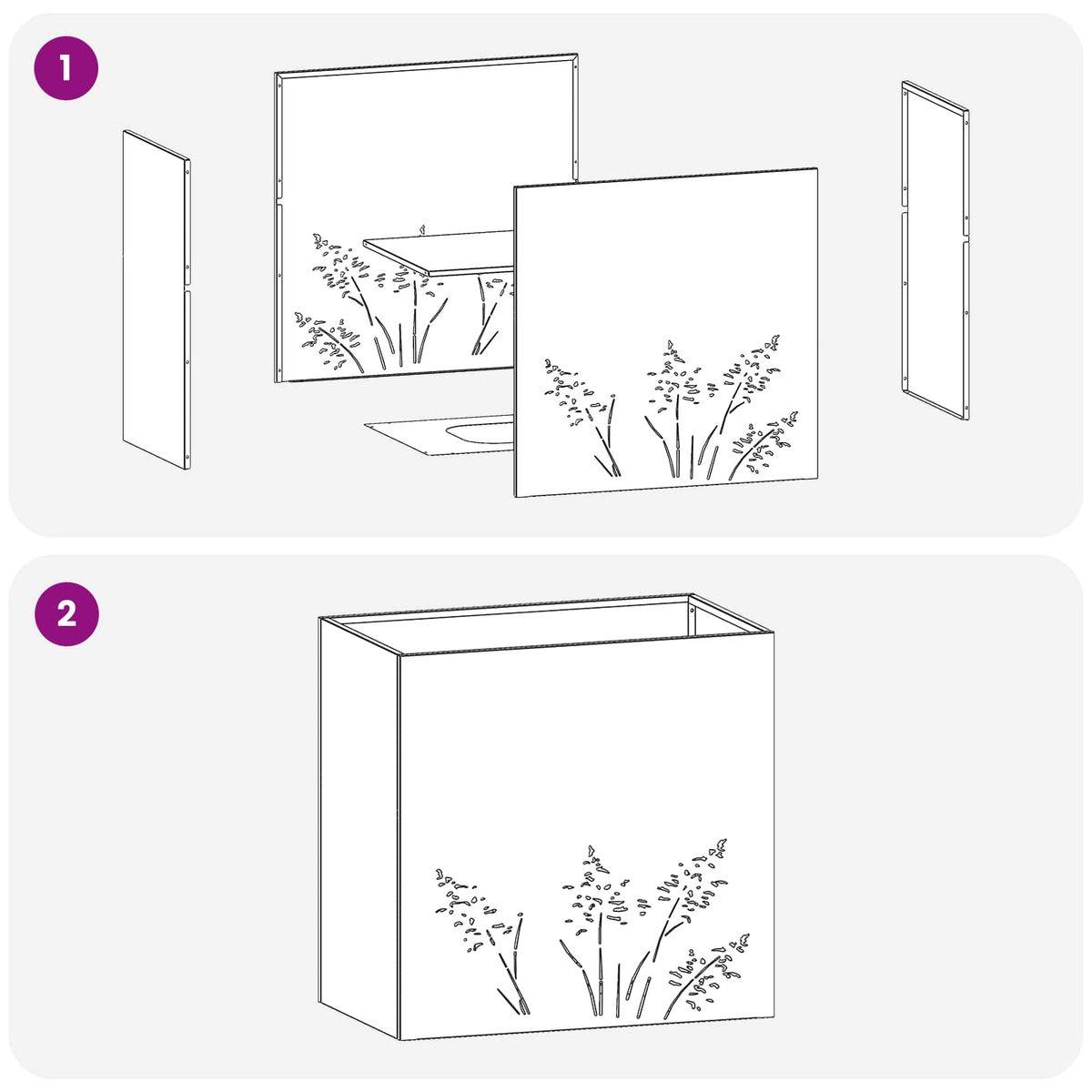 Vaso da giardino Argento 50 x 30 x 49 cm Acciaio Inox