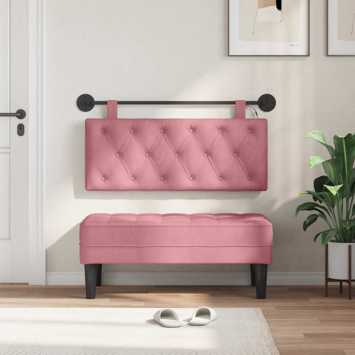 Testiera sospesa Rosa Velluto