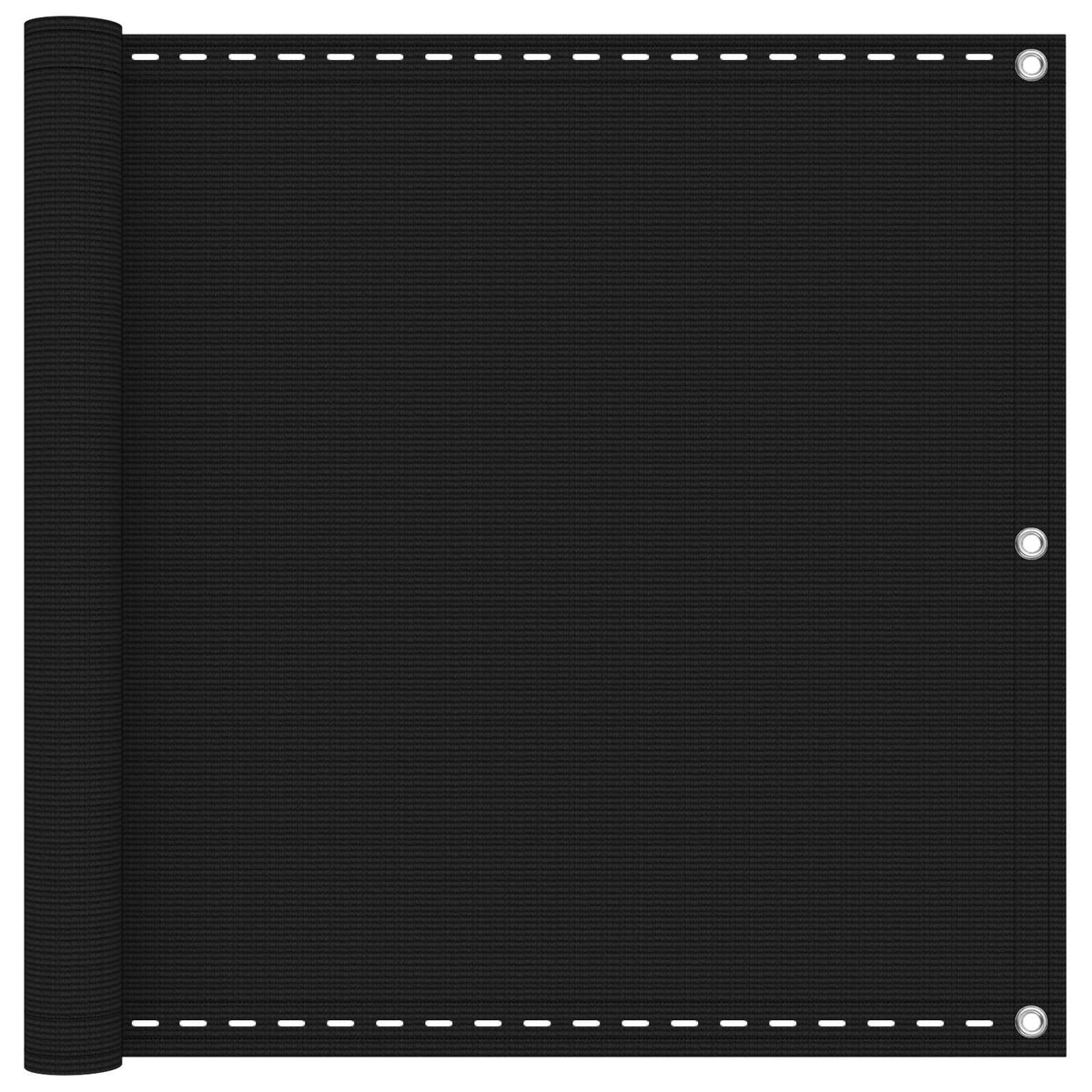 Schermo da balcone Nero 90 x 800 cm HDPE e alluminio
