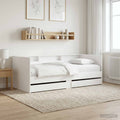 Daybed con cassetto con lo scaffale Bianco Legno ingegnerizzato
