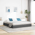 Letto ottomano Grigio scuro 160 x 200 cm Tessuto