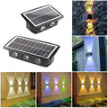 Luci da parete per esterni solari a led resistenti al calore faretto da parete a doppia testa ricaricabile impermeabile