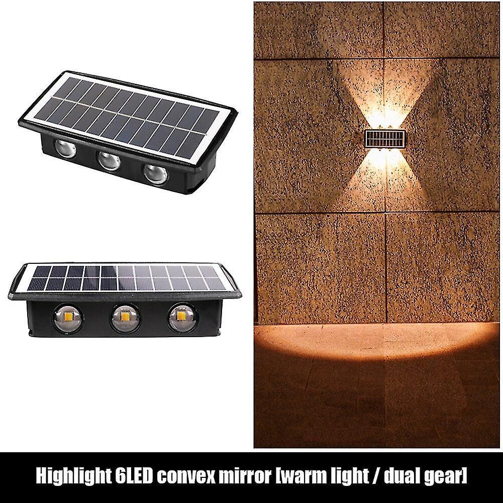 Luci da parete per esterni solari a led resistenti al calore faretto da parete a doppia testa ricaricabile impermeabile