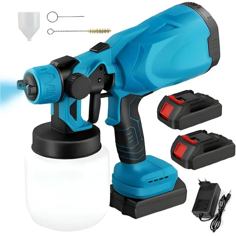 Pistola a Spruzzo Elettrica doppia Batteria con 3 Ugelli e Modalità di Spruzzo 2 batterie 48v