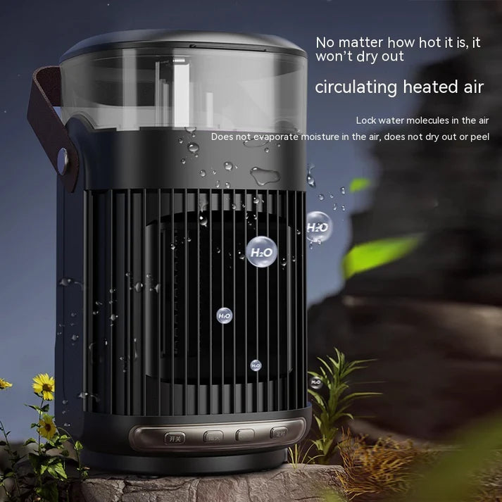 Riscaldatore Portatile 2 in 1 e Umidificatore - Ventilatore per Aria Calda, Riscaldatore per Interni ad Alta Potenza per Casa e Ufficio