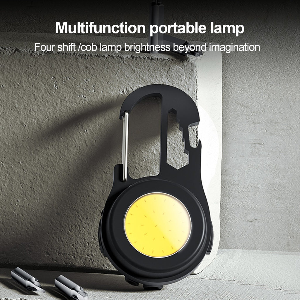 Mini torcia elettrica usb mini portachiavi luce fondo magnetico mini torcia led manico rotante impermeabile alta luminosità