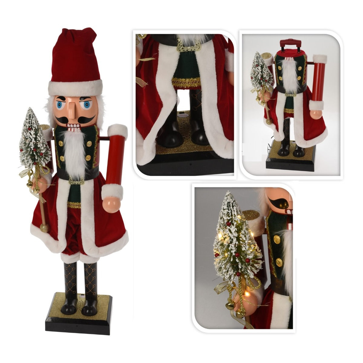 Musicista schiaccianoci babbo natale Alt.38 cm
