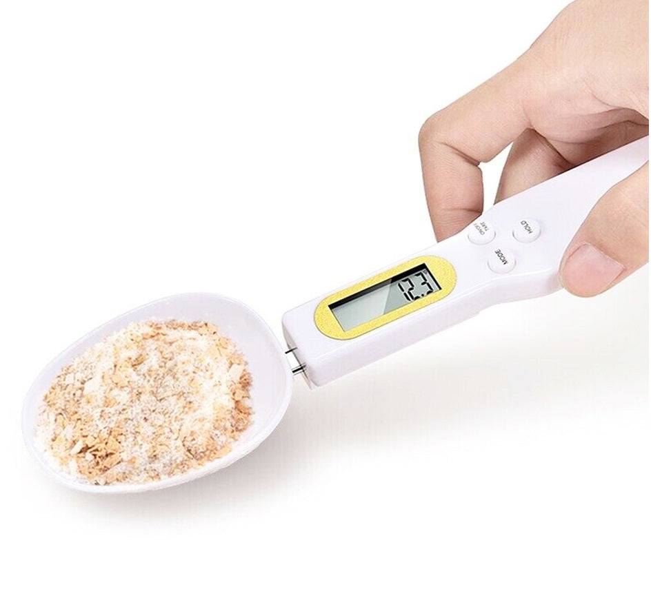 Bilancia digitale cucina cucchiaio bianco pesa alimenti 500 gr dosatore