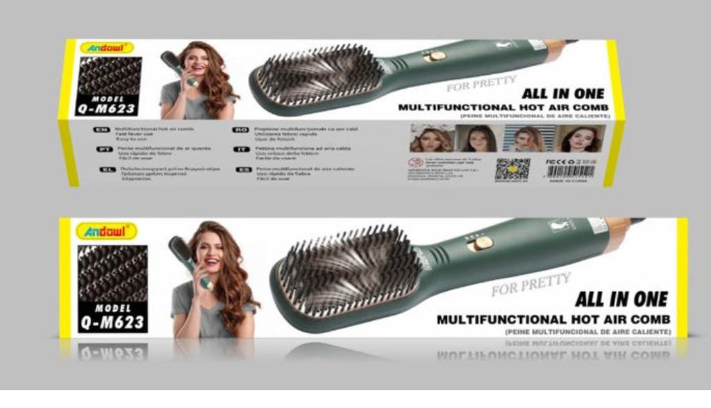 Spazzola Ad Aria Elettrica Multifunzionale Q-M623 – Asciuga, Pettina e Styling in un Solo Passaggio!
