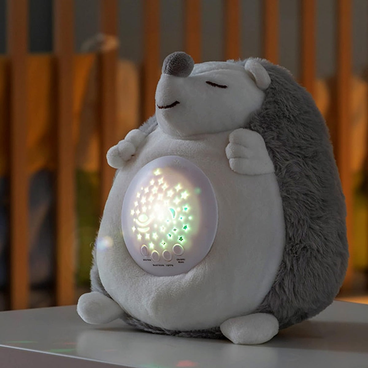 Riccio di Peluche con suoni e luci Proiettore Antibuio Spikey