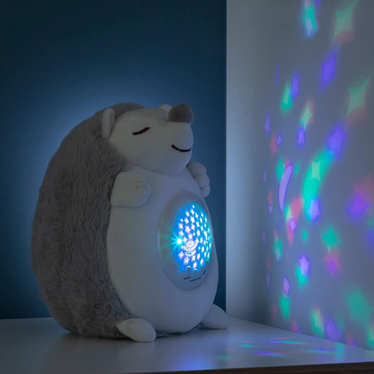 Riccio di Peluche con suoni e luci Proiettore Antibuio Spikey