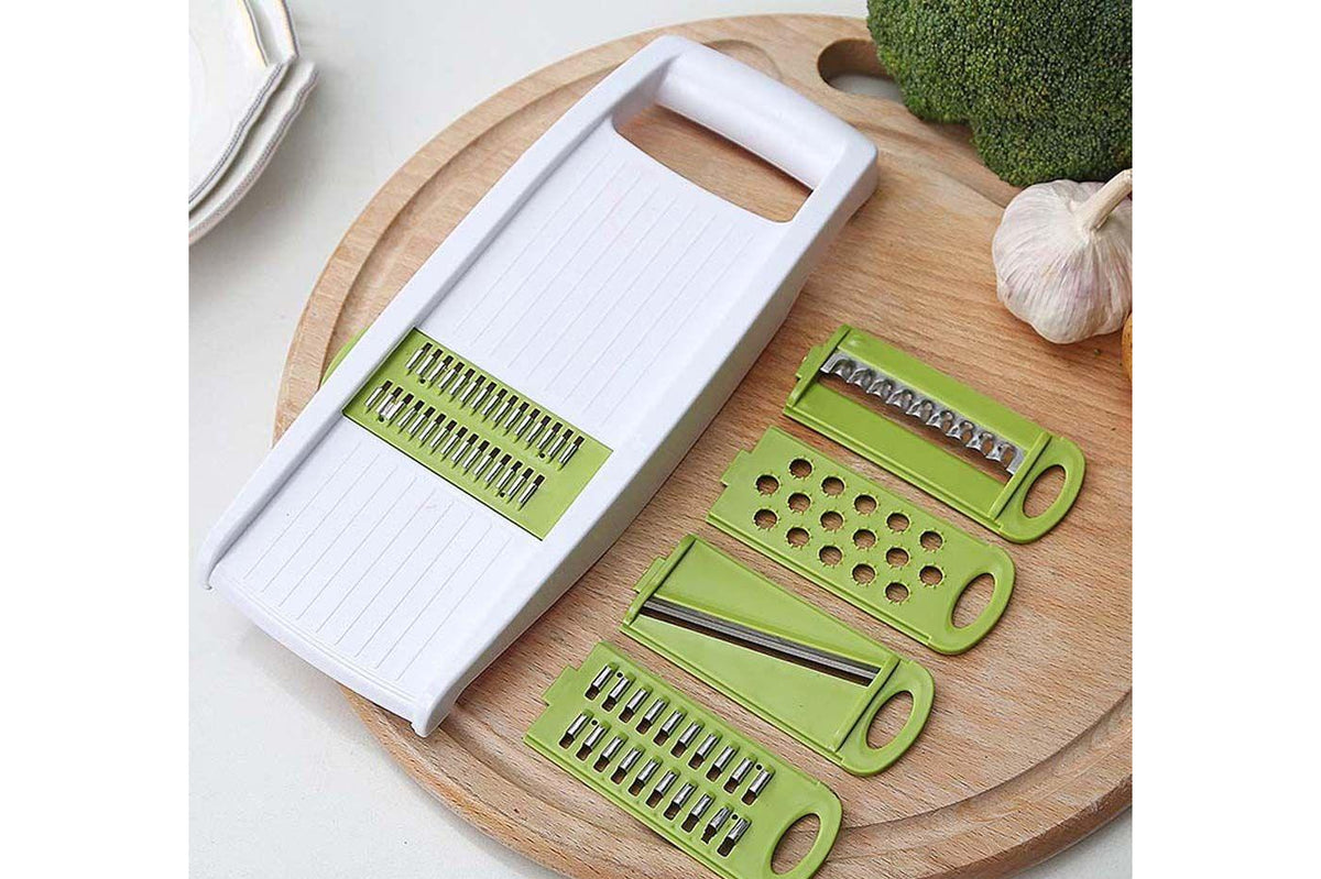 Mandolina tagliaverdure affettatrice manuale multifunzione 4 lame cucina taglia
