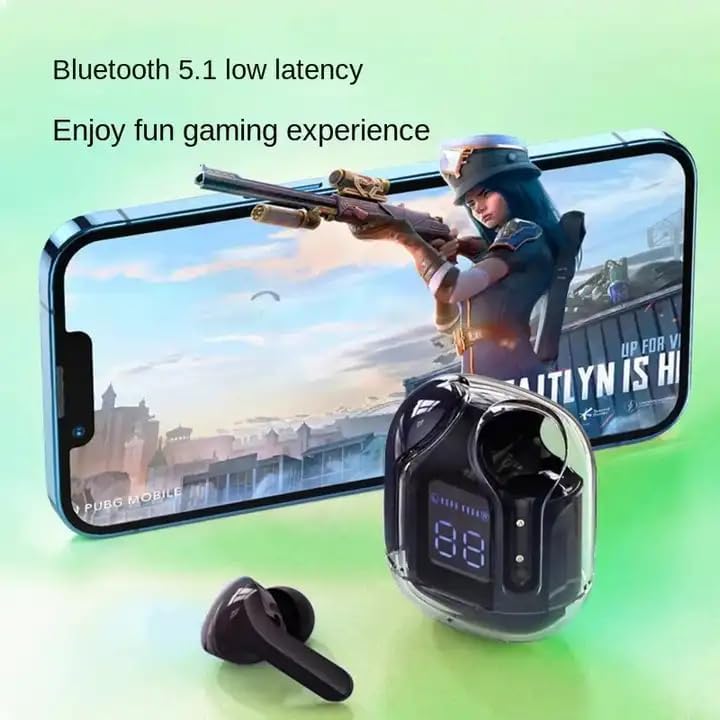 Cuffie bluetooth trasparenti tws auricolari bluetooth con custodia di ricarica
