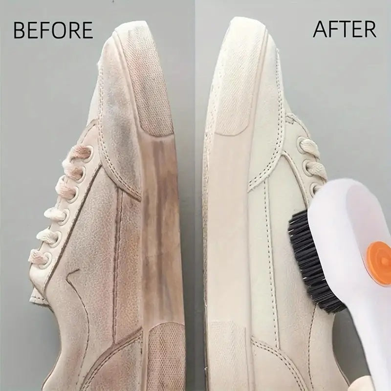 Spazzola multifunzione per scarpe con contenitore per liquido