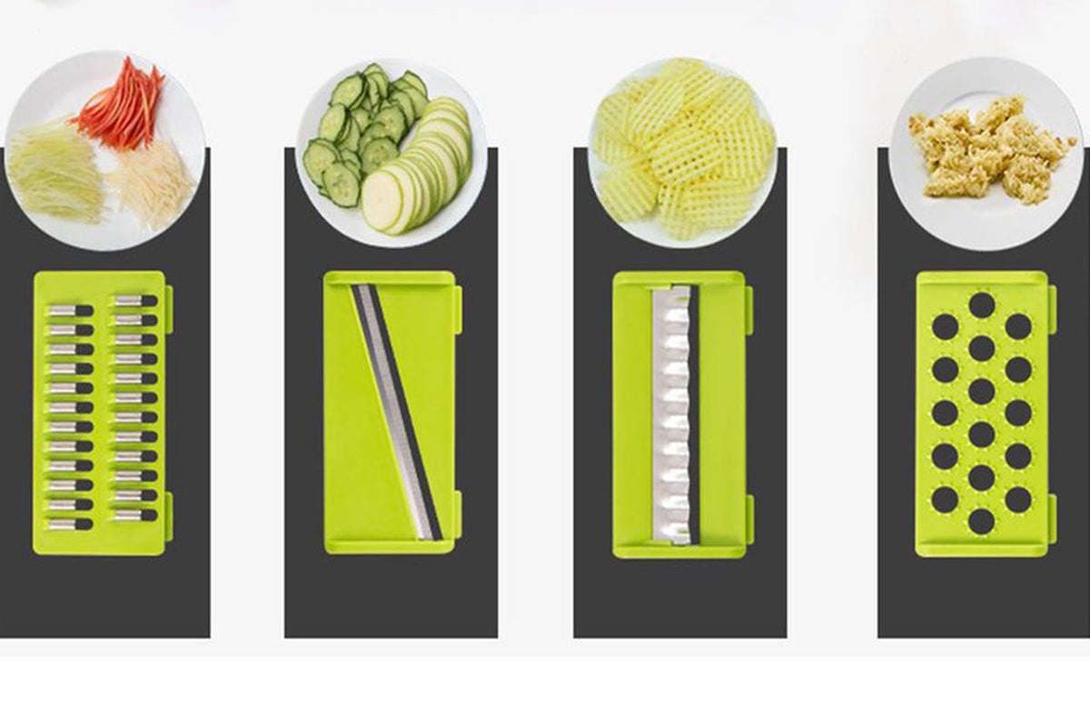 Mandolina tagliaverdure affettatrice manuale multifunzione 4 lame cucina taglia