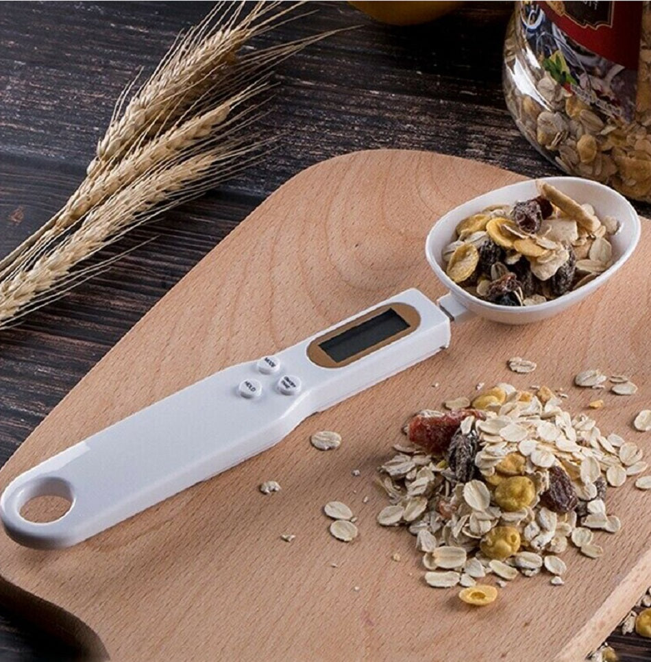 Bilancia digitale cucina cucchiaio bianco pesa alimenti 500 gr dosatore