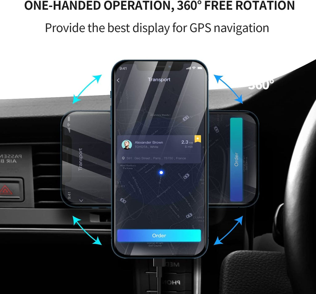 Mobigear MagSafe - Portacellulare per auto Bocchette aria con Magnete - Nero