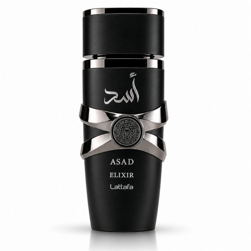 Lattafa Asad Elixir 100ml Eau de Parfum – Profumo Uomo Intenso Woody Spicy Oriental – Fragranza Elegante con Note di Tabacco, Vaniglia e Legni