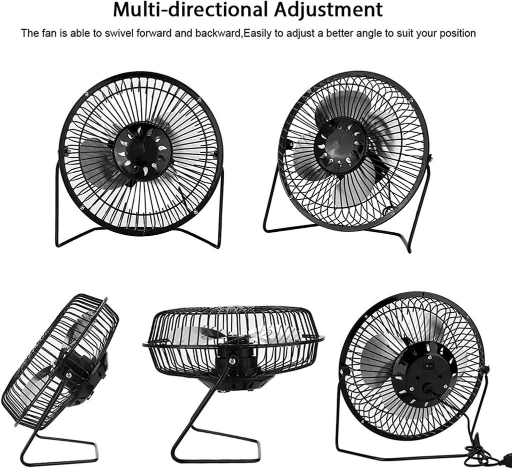 Mini ventilatore da tavolo in metallo alimentazione con usb