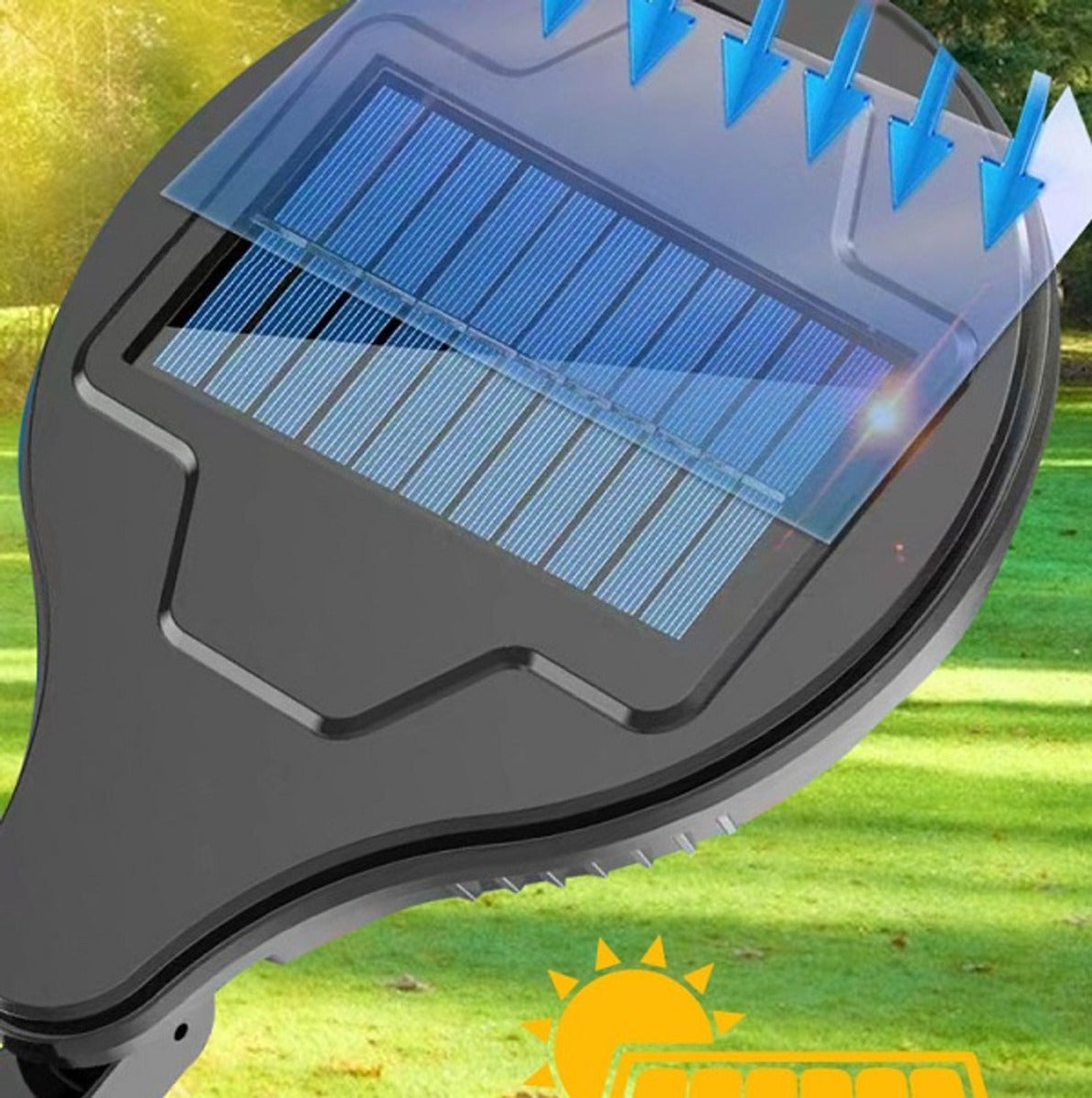 Proiettore solare COB HB-303, copertura 100 m2, con telecomando e sensore di movimento