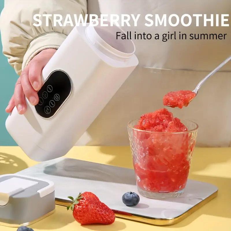 Frullatore Portatile Professionale da 420 ml con 12 Lame in Acciaio Inox, 4 Modalità Intelligenti, Ricarica USB e Isolamento Termico – Ideale per Smoothie, Frullati, Succhi e Uso in Movimento