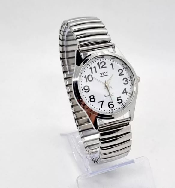 Orologio da Polso Elastico in Acciaio Inossidabile Bianco