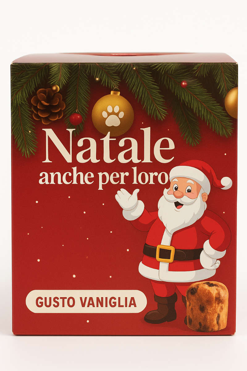 Panettone per Cani 80 g – Alimento Complementare Morbido | Gusti Vaniglia o Bacon