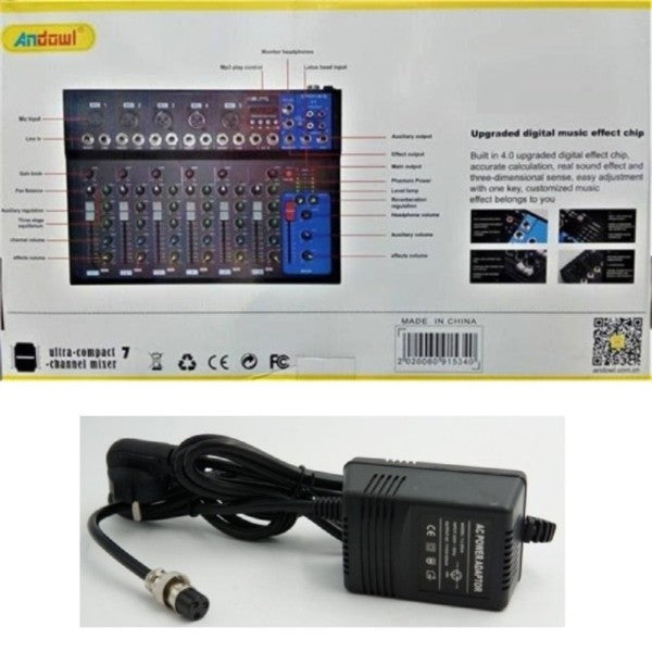 Console missaggio mixer professionale 7 channel mixing serie usb bluetooth q-7l