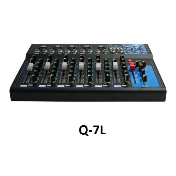 Console missaggio mixer professionale 7 channel mixing serie usb bluetooth q-7l