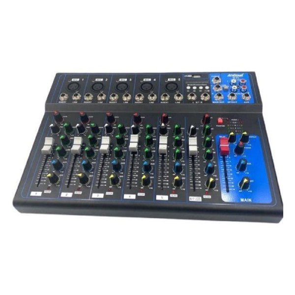 Console missaggio mixer professionale 7 channel mixing serie usb bluetooth q-7l