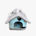 Cuccia Pieghevole per Cani e Gatti, Casa per Animali Domestici con Fondo Impermeabile e Cuscino Rimovibile (43x39x43 azzurro)