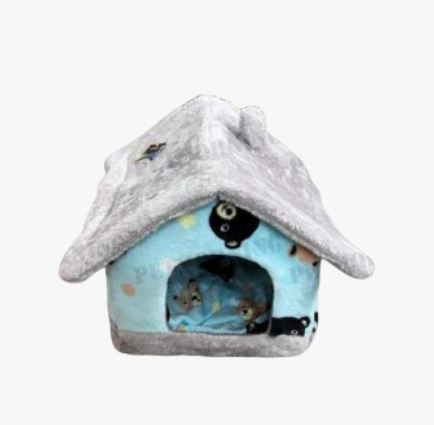 Cuccia Pieghevole per Cani e Gatti, Casa per Animali Domestici con Fondo Impermeabile e Cuscino Rimovibile (43x39x43 azzurro)