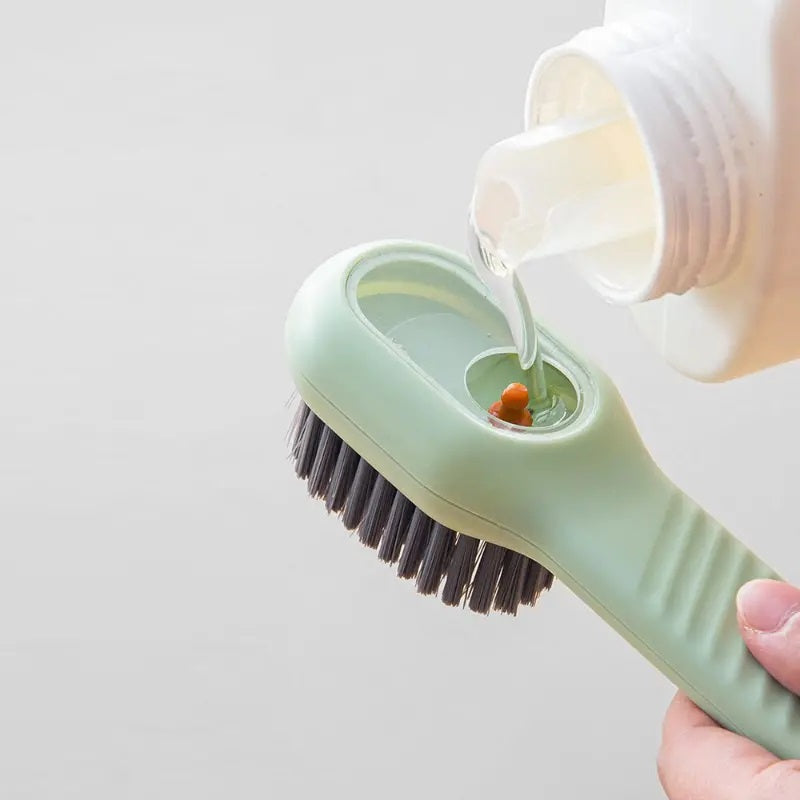 Spazzola multifunzione per scarpe con contenitore per liquido