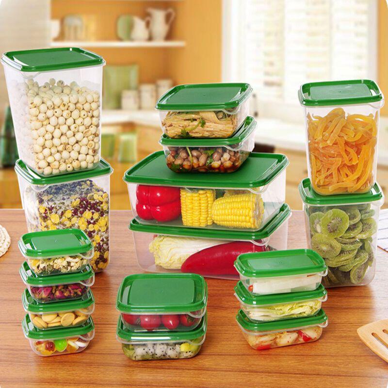 Set da 17 pezzi contenitori ermetici per cereali con coperchi