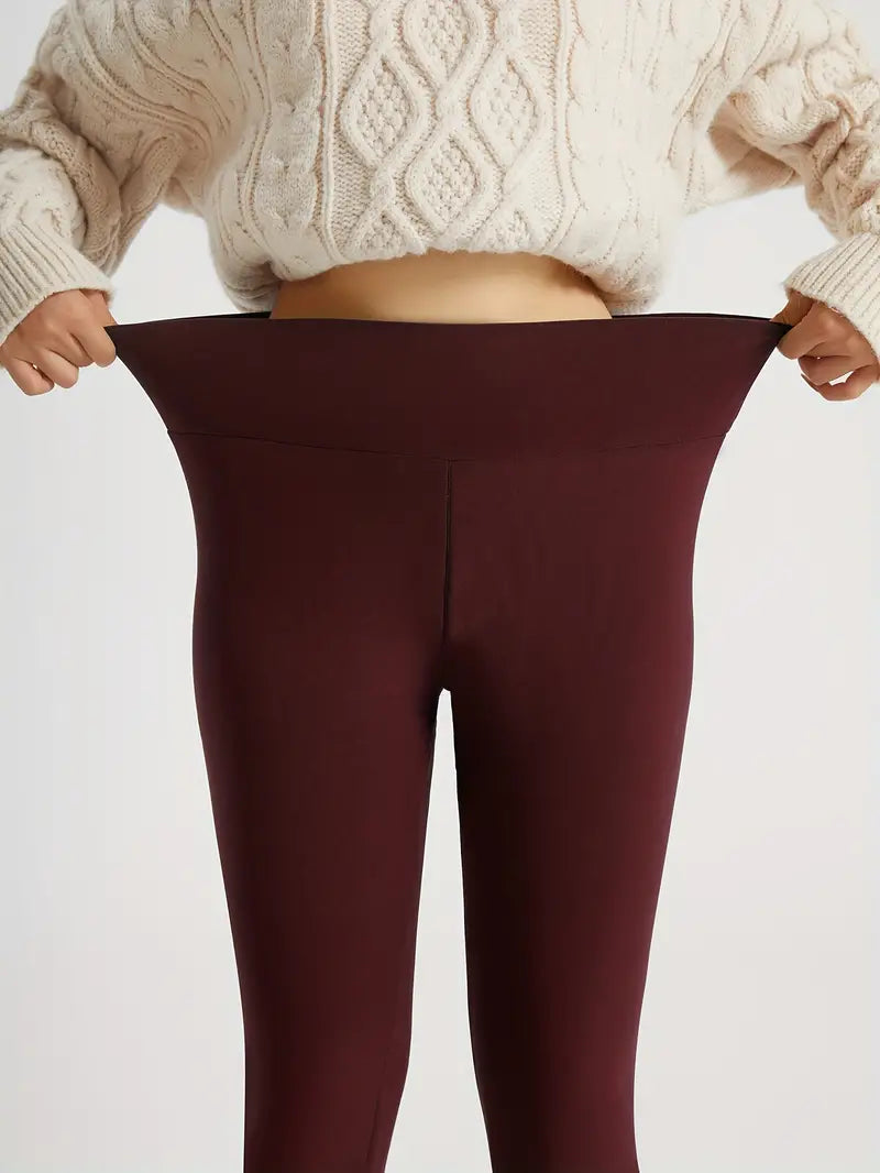 Leggings imbottiti estremamente caldi MissCashmere Rosso Tg S/M
