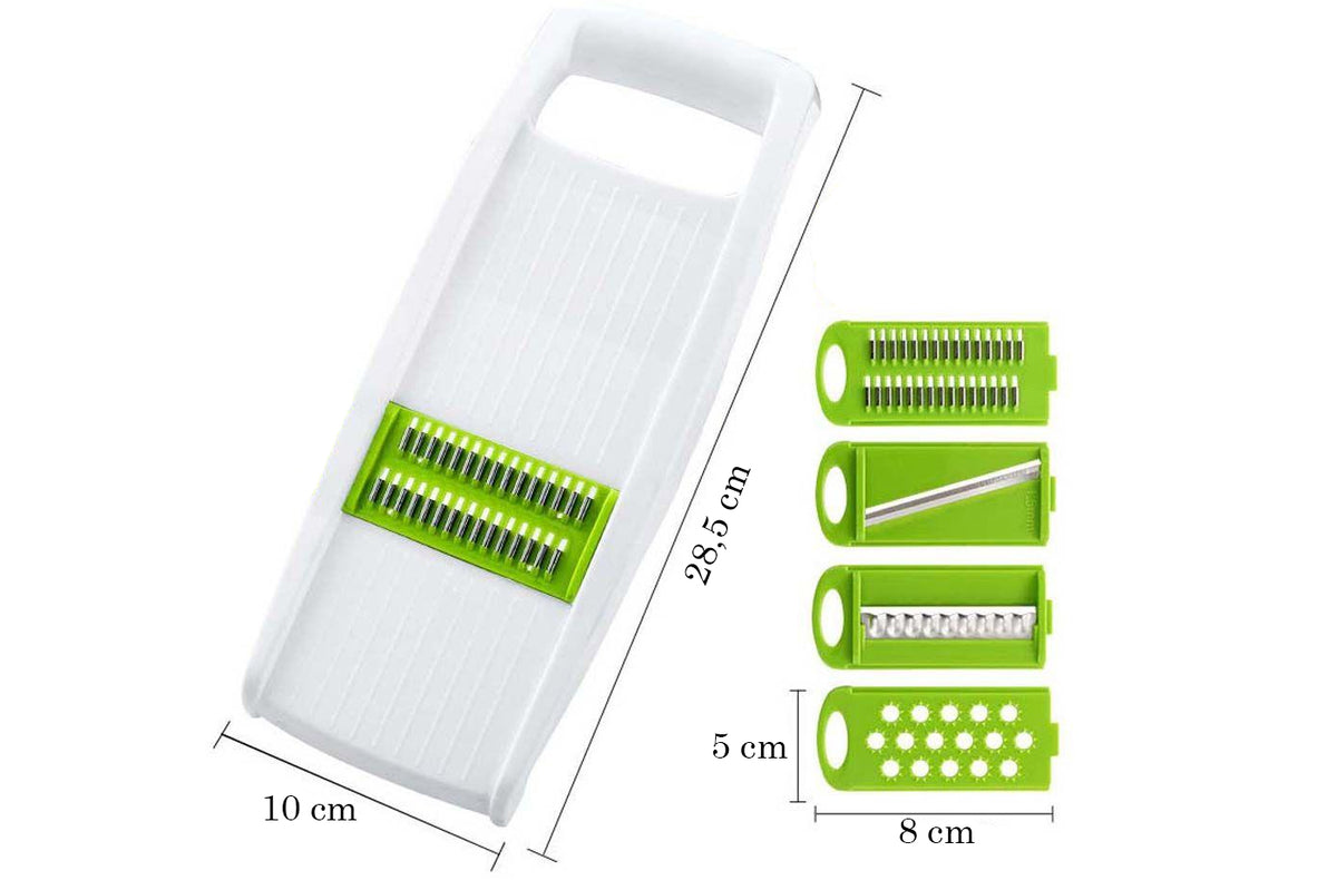 Mandolina tagliaverdure affettatrice manuale multifunzione 4 lame cucina taglia