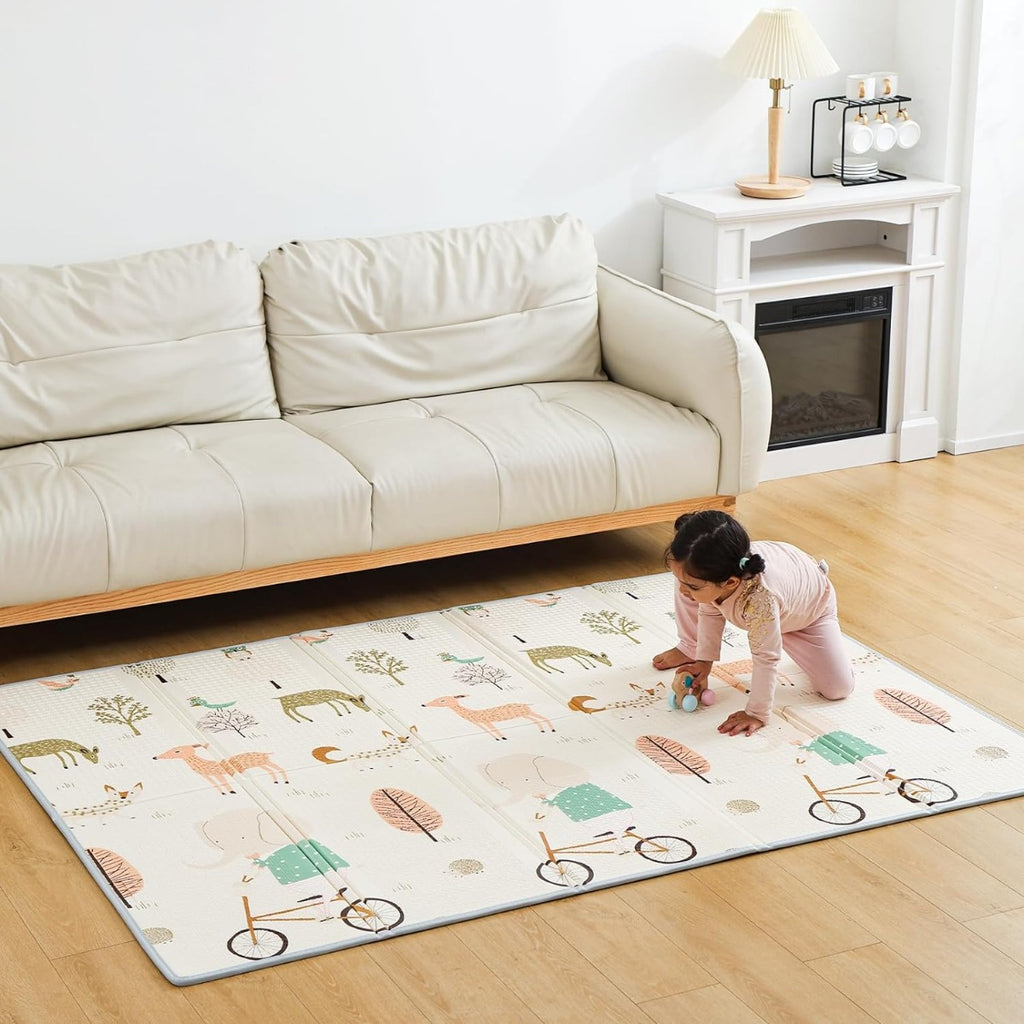 Tappeto Da Gioco Per Bambini Neonato Xpe Schiuma Pieghevole Portabile 150x200 Cm