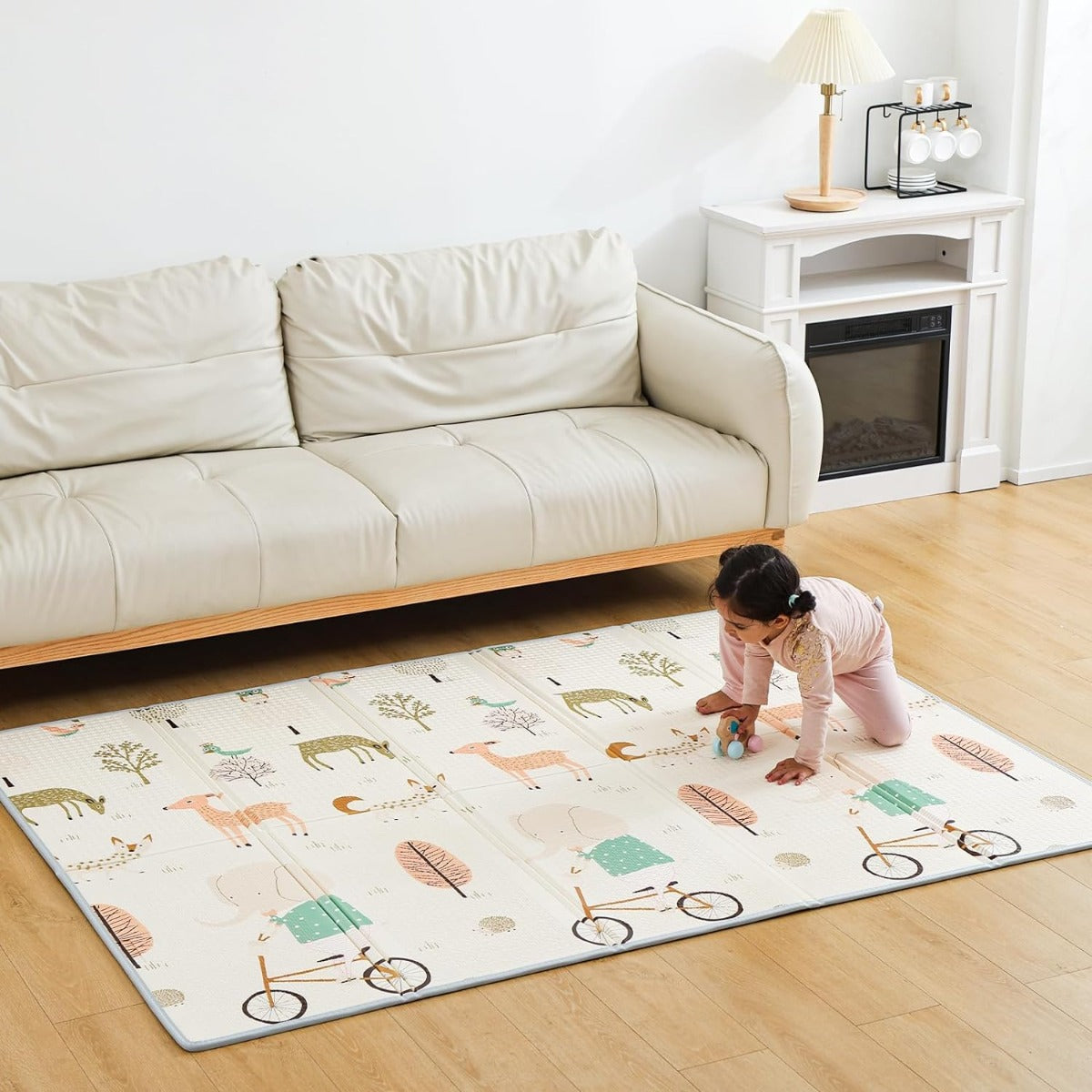 Tappeto Da Gioco Per Bambini Neonato Xpe Schiuma Pieghevole Portabile 150x200 Cm