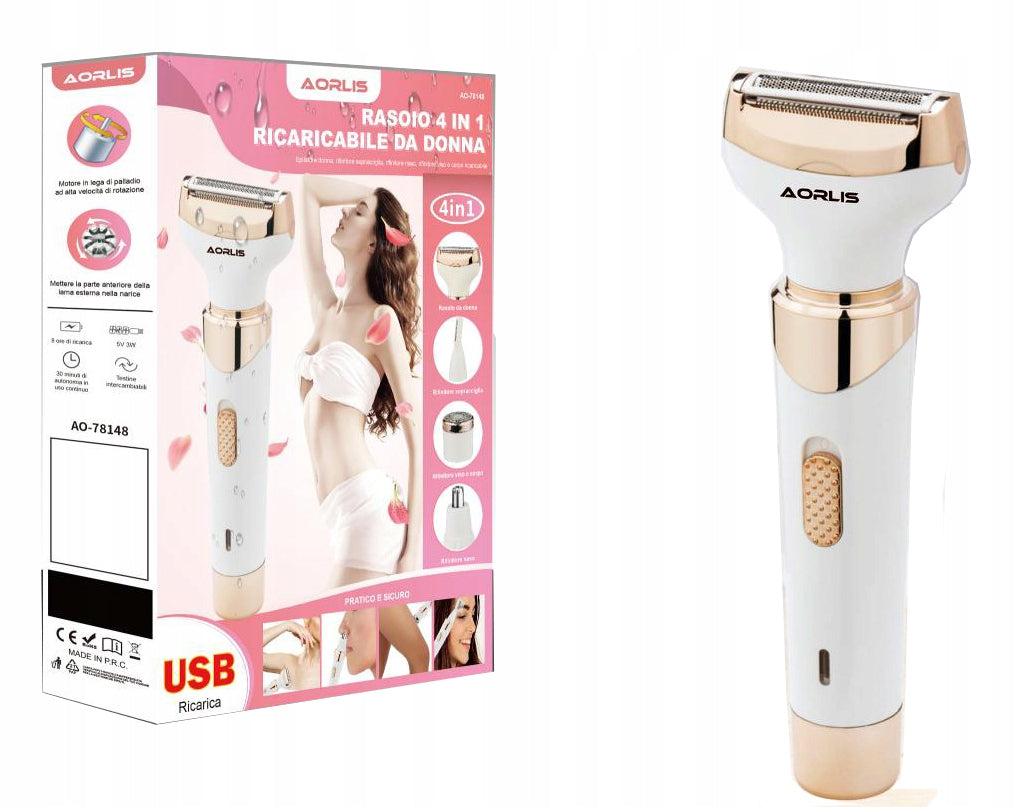 Epilatore per donna 4 in 1 Aorlis bianco