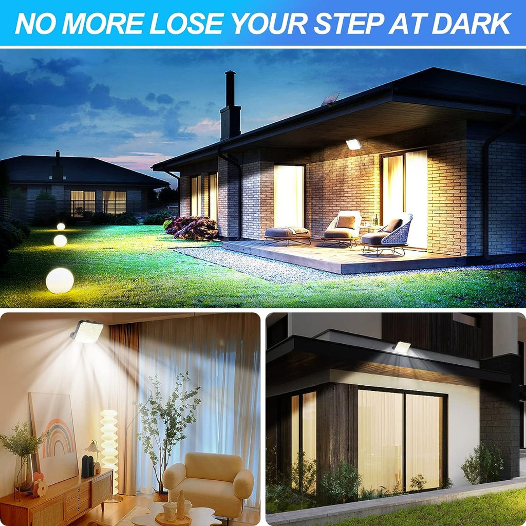 Luce di sicurezza solare per esterni con sensore di movimento A LED a energia solare