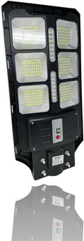 Lampione Solare LED Esterno con Staffa - 100W, 374 LED, 1000mAh, Telecomando e Sensore di Movimento