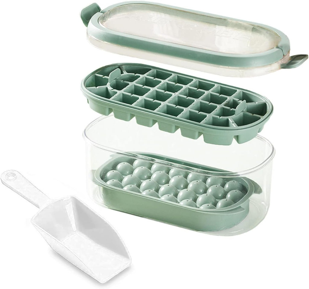 Mini Stampo per Cubetti di Ghiaccio – Contenitore Rotondo per Congelatore, 99 Palline di Ghiaccio per Cocktail, Whisky, Tè e Caffè