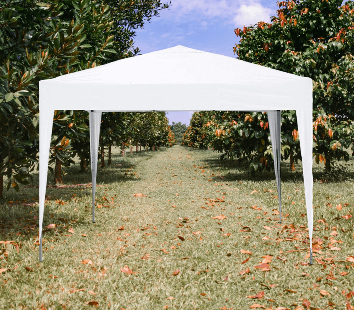 Gazebo 3x3 mt pieghevole richiudibile tendone giardino bianco impermeabile
