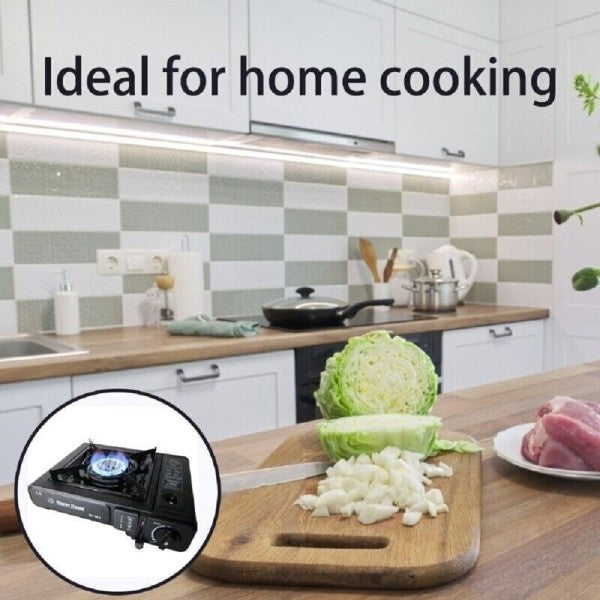 Fornello Acciaio A Gas Q-Ws155 Campeggio Casa Portatile 2900w Piano Cottura Cucina