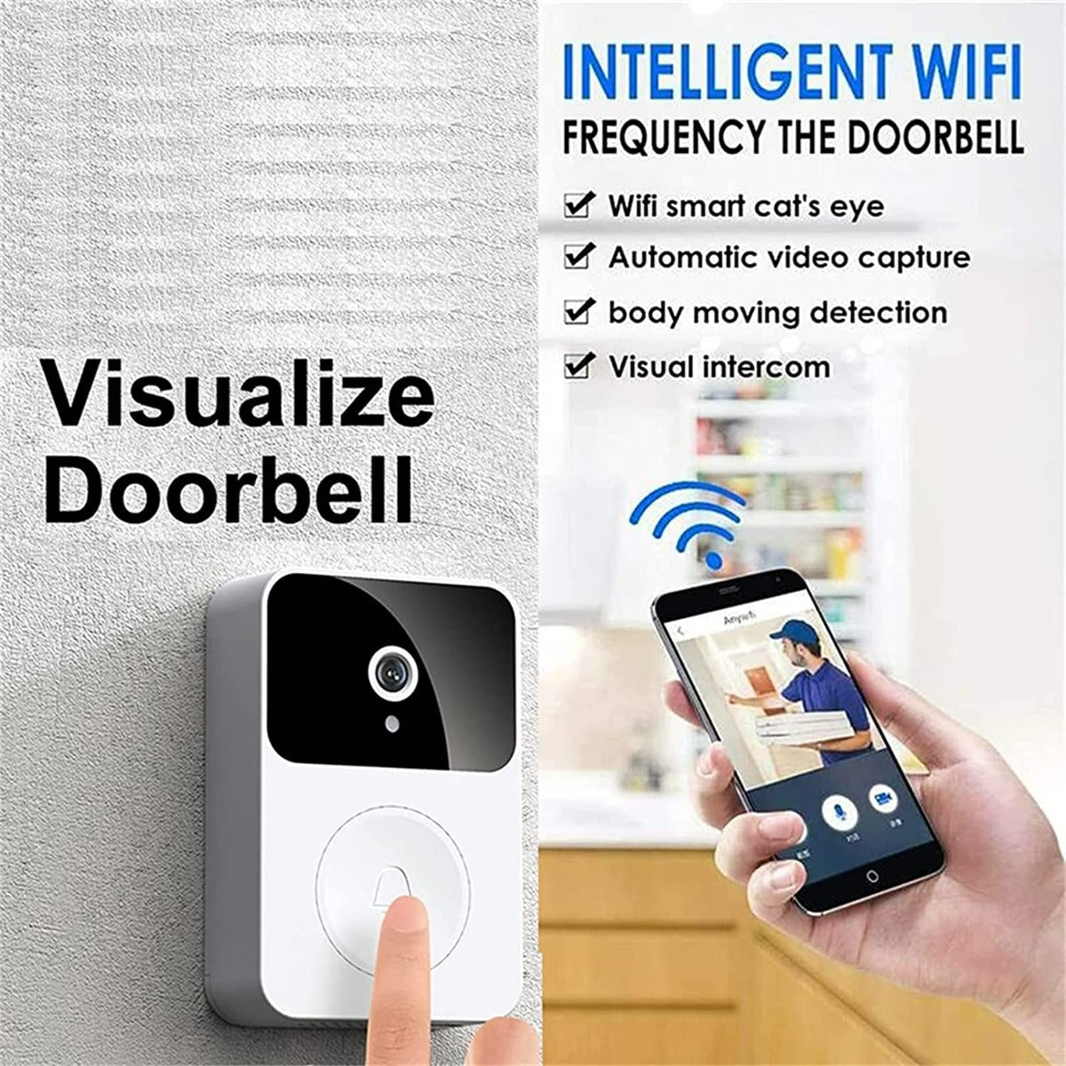 Videocitofono Citofono Senza Fili da Esterno WiFi