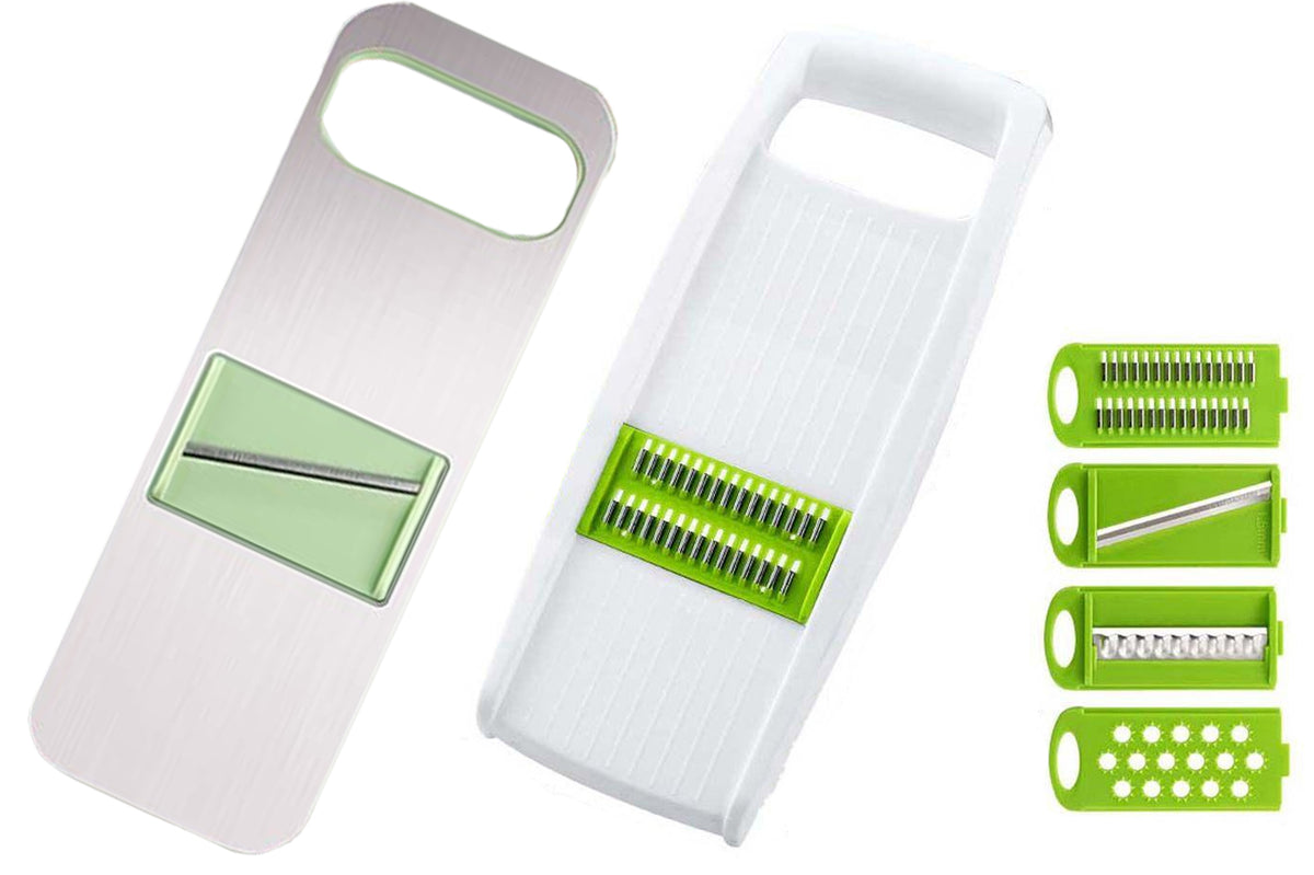 Mandolina tagliaverdure affettatrice manuale multifunzione 4 lame cucina taglia
