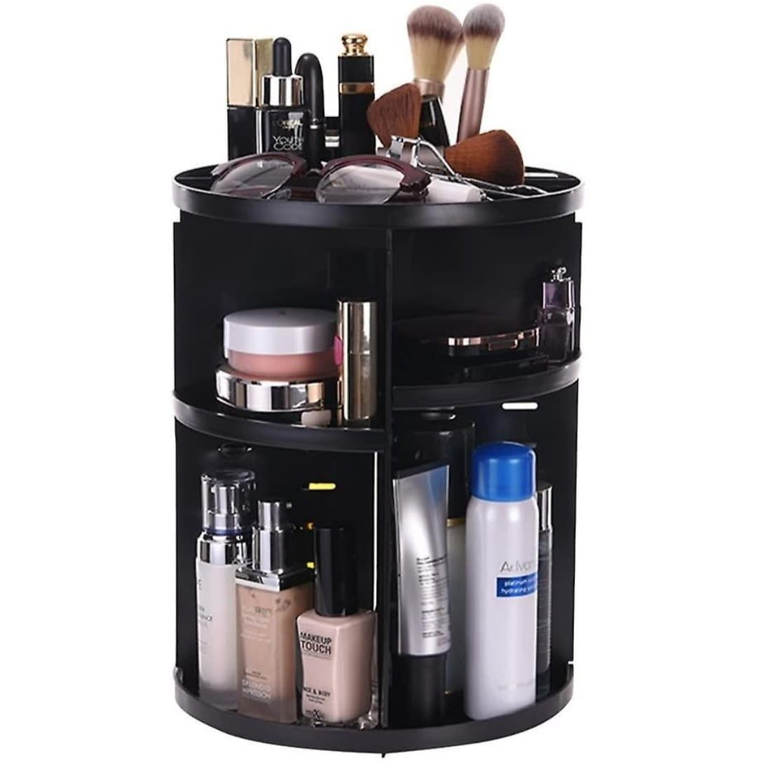Organizer porta trucchi rotante 360 diversi ripiani 7 livelli regolabili make up