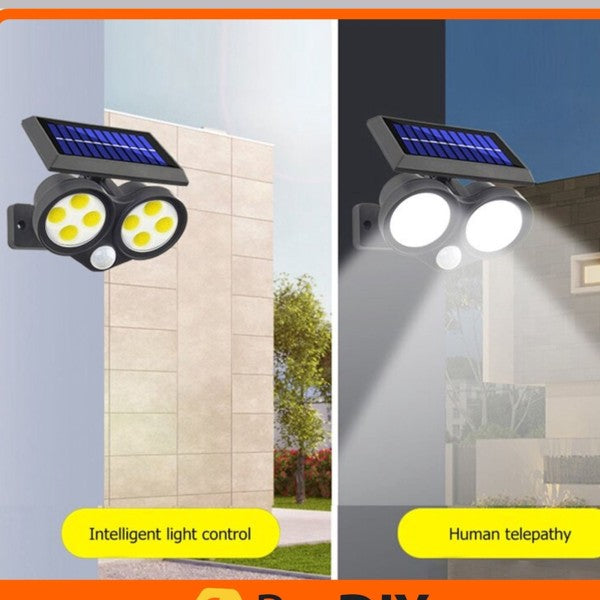 Faretto solare da esterno a led cob lampada da parete applique impermeabile ip65